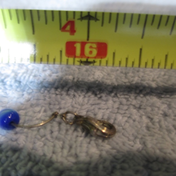 Vintage 16 Inch Blue Beaded Necklace - Picture 5 of 5